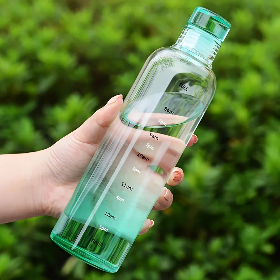 Leakproof Sport Water Bottle with Time Marker