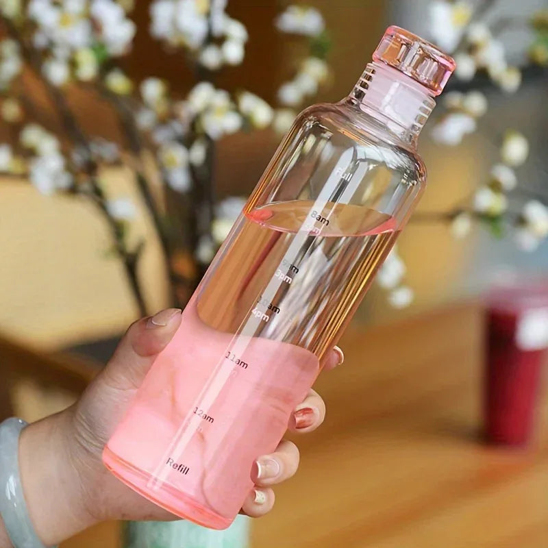 Leakproof Sport Water Bottle with Time Marker