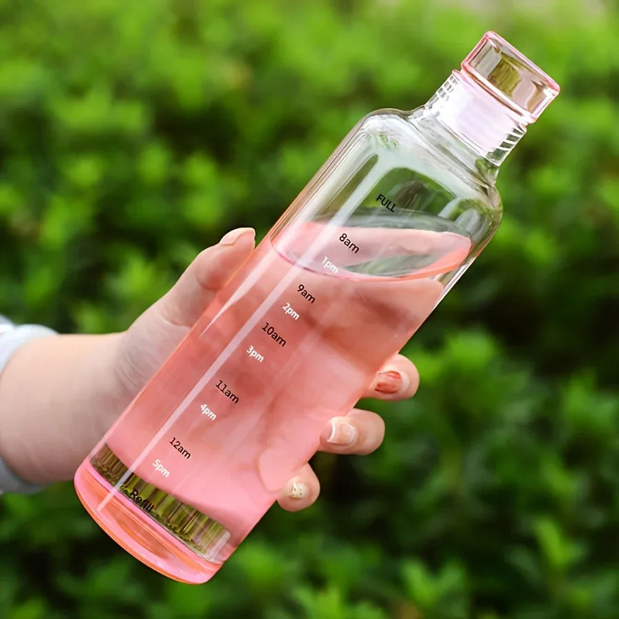 Leakproof Sport Water Bottle with Time Marker