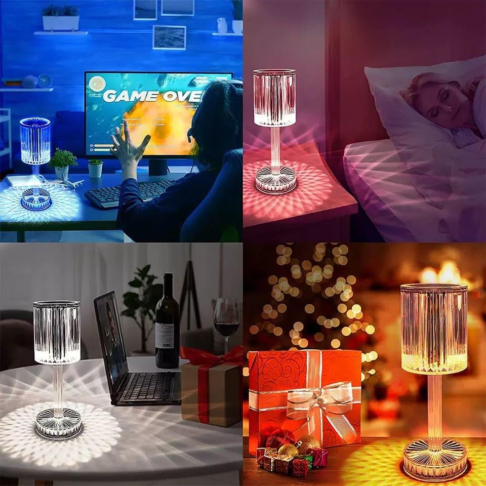 LED Crystal Projection Lamp with Elegant Design