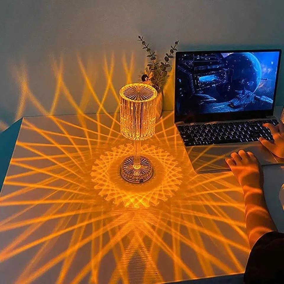 LED Crystal Projection Lamp with Elegant Design