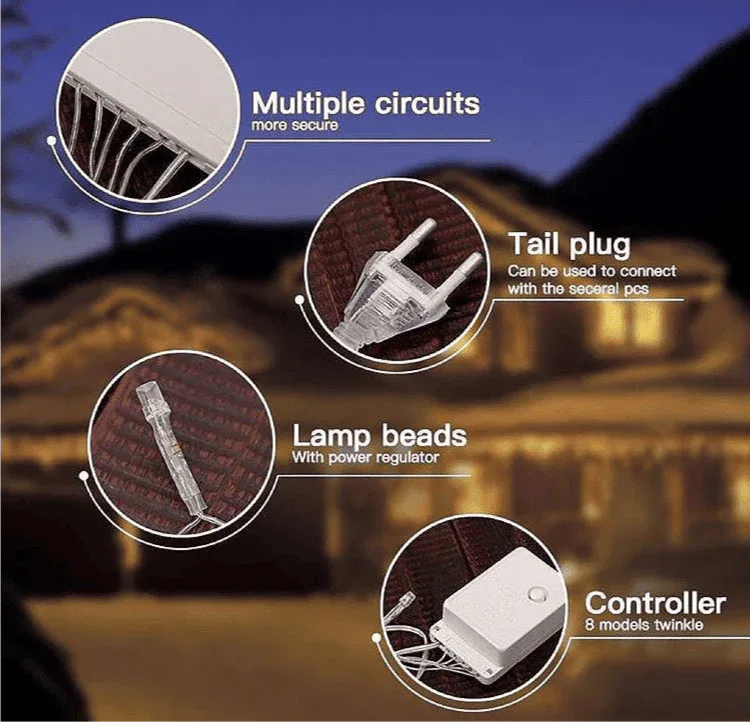 LED Curtain Lights for Home Decor Warm Glow