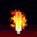 USB LED Flame Effect Night Light