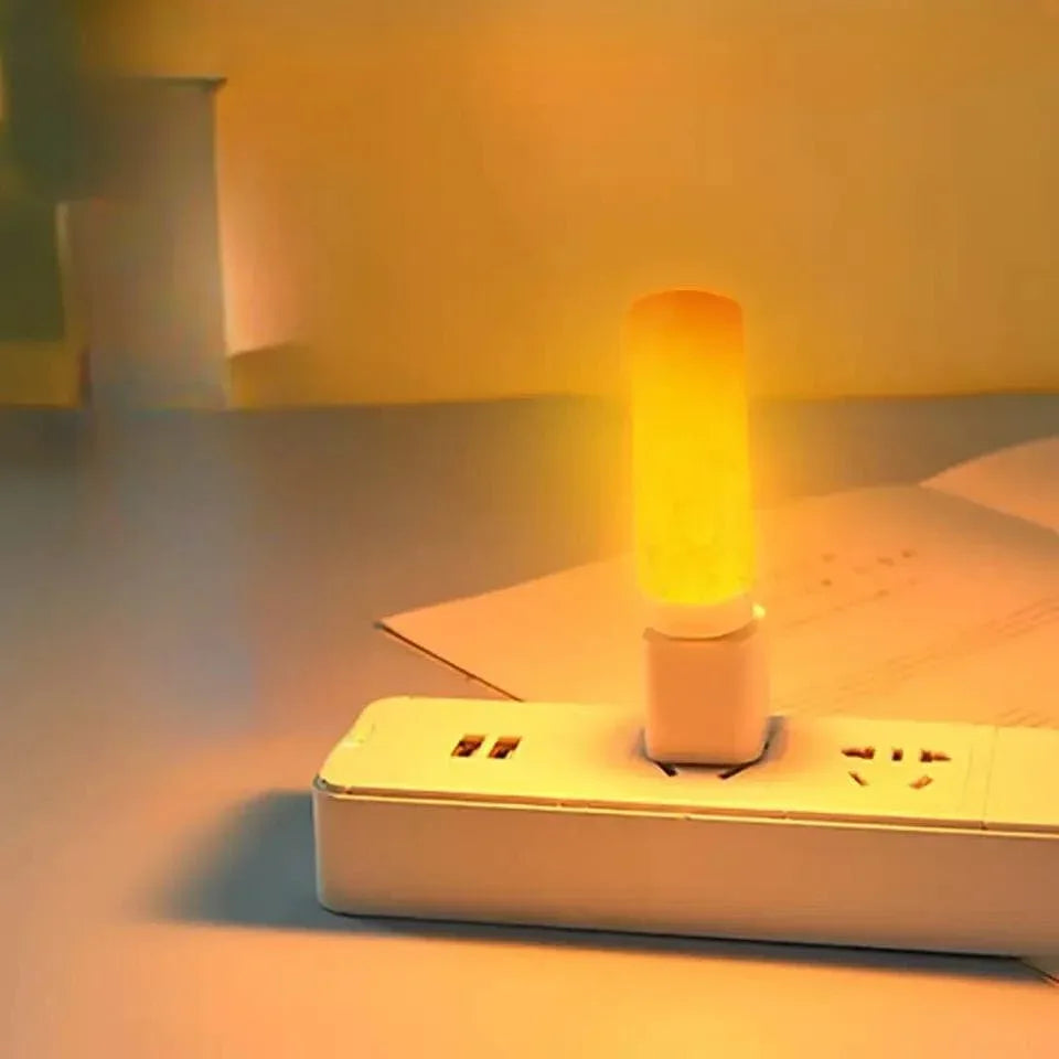 USB LED Flame Effect Night Light