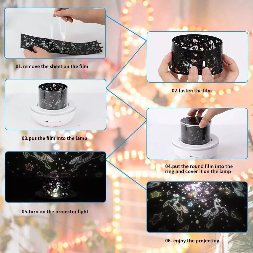 LED Night Light Projector with Unicorn Design