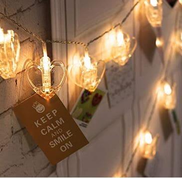 10 Pieces LED Photo Clip String Lights Star Design