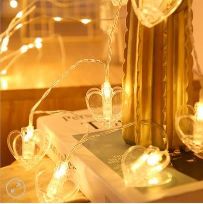 10 Pieces LED Photo Clip String Lights Star Design