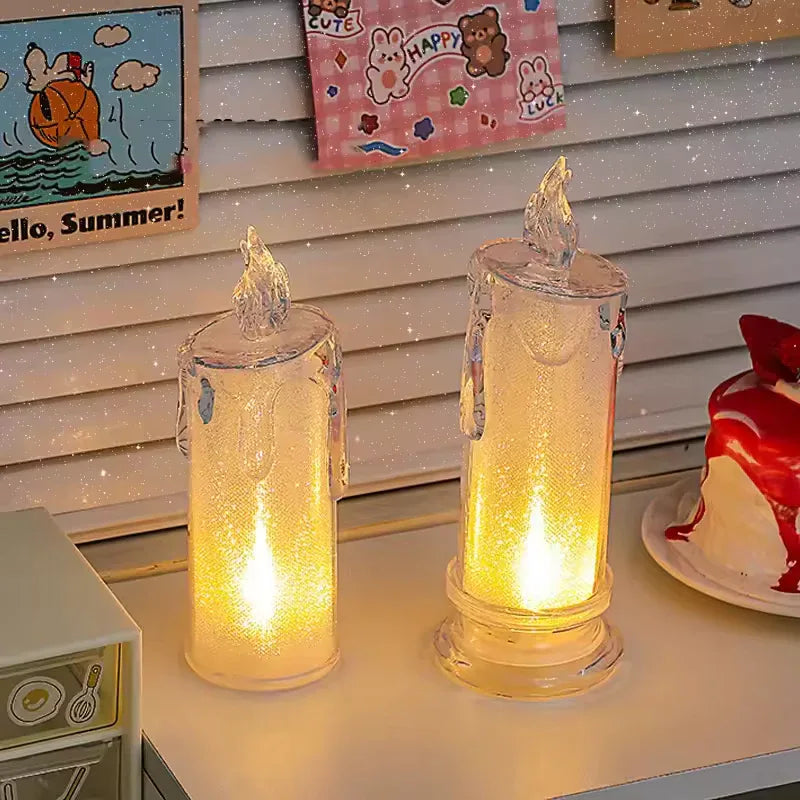 LED Pillar Candle Light with Flickering Flame