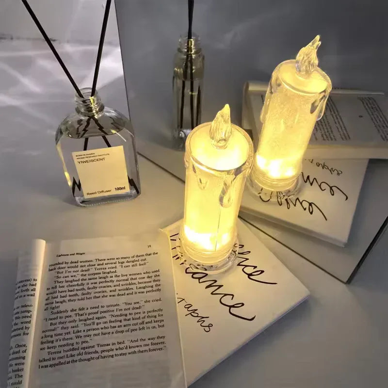 LED Pillar Candle Light with Flickering Flame
