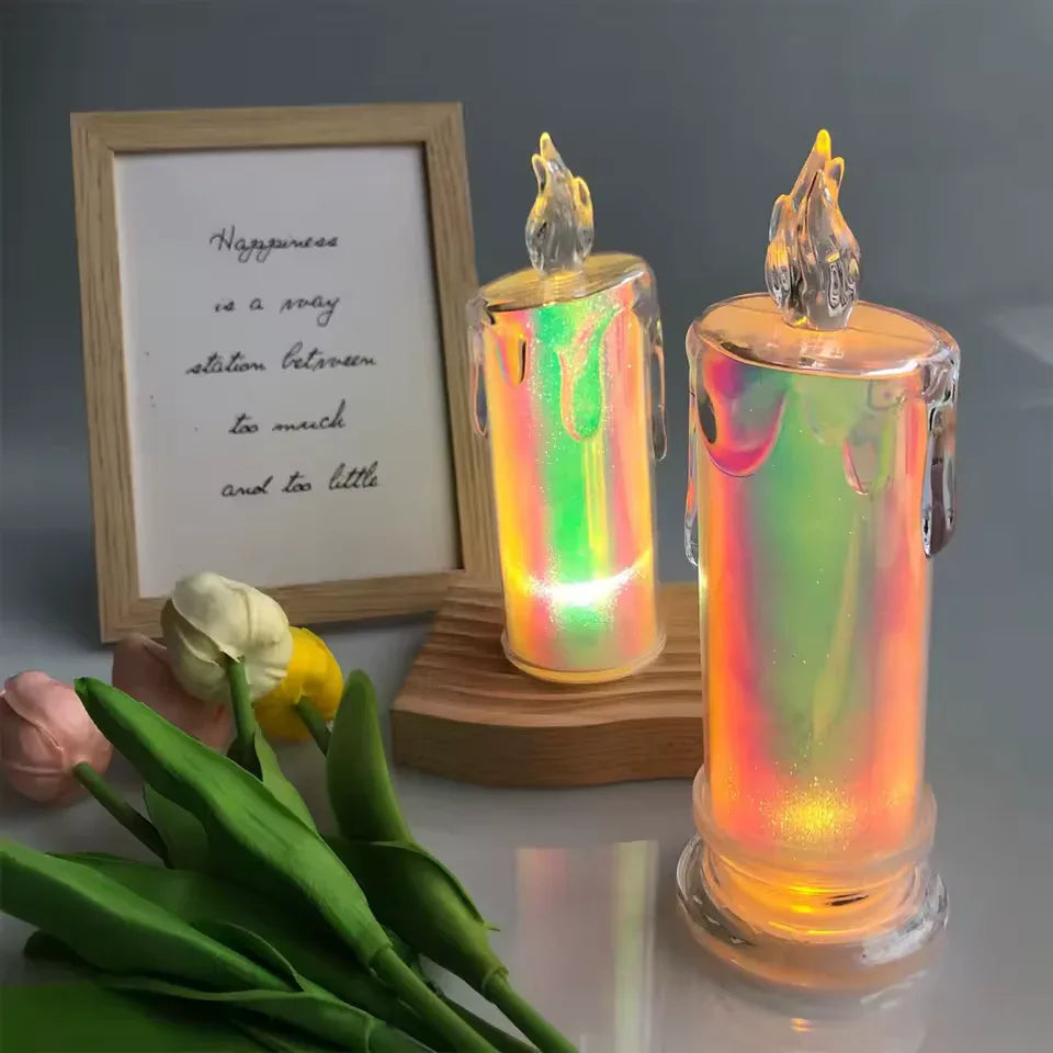 LED Pillar Candle Light with Flickering Flame