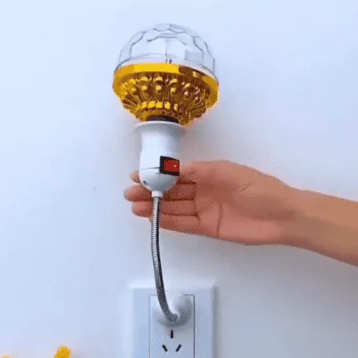 LED Rotating Disco Ball Light with Flexible Plug