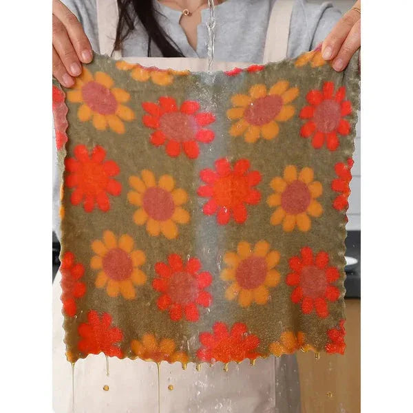 Floral cotton Face Towels - Soft 5pc Set