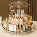 360 Degree Makeup Organizer with Clear Acrylic Design