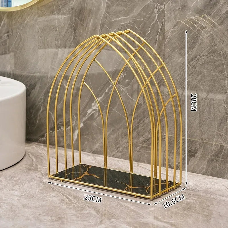 Luxury Gold Storage Rack for Bathroom Shelves