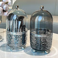 Luxury Makeup Brush Organizer with Glass Dome