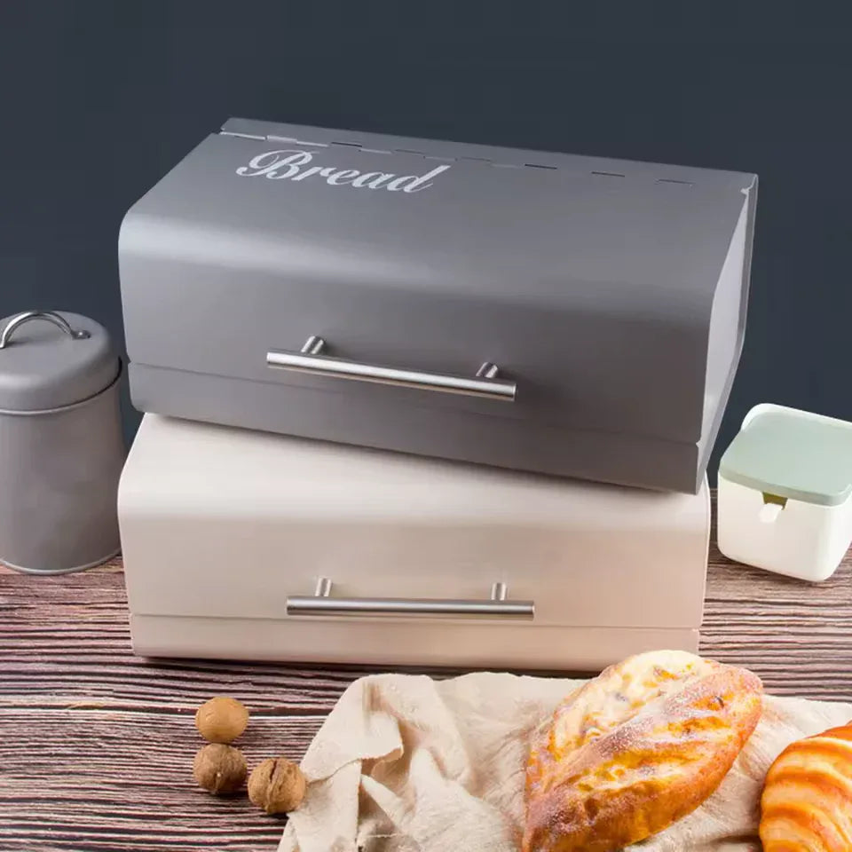 Luxury Metal Bread Box Storage Case