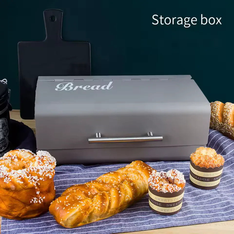 Luxury Metal Bread Box Storage Case