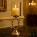 Luxury Pillar Candle Holder with Glass Accent