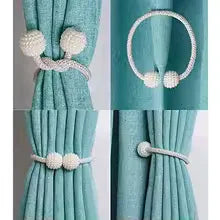 Pack of 2 Magnetic Curtain Holders - Strong Hold