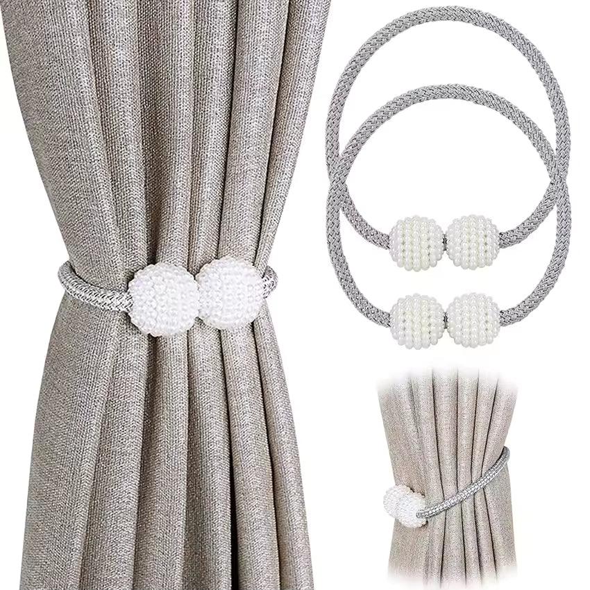 Pack of 2 Magnetic Curtain Holders - Strong Hold