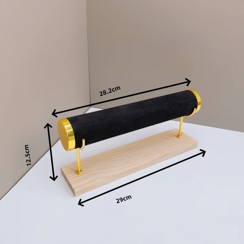 Premium Velvet Jewelry & Watch Display Stand – Tiered Bracelet Organizer (Random Color)