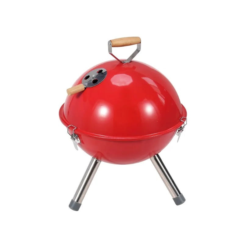 Portable Football Countertop Charcoal BBQ Grill