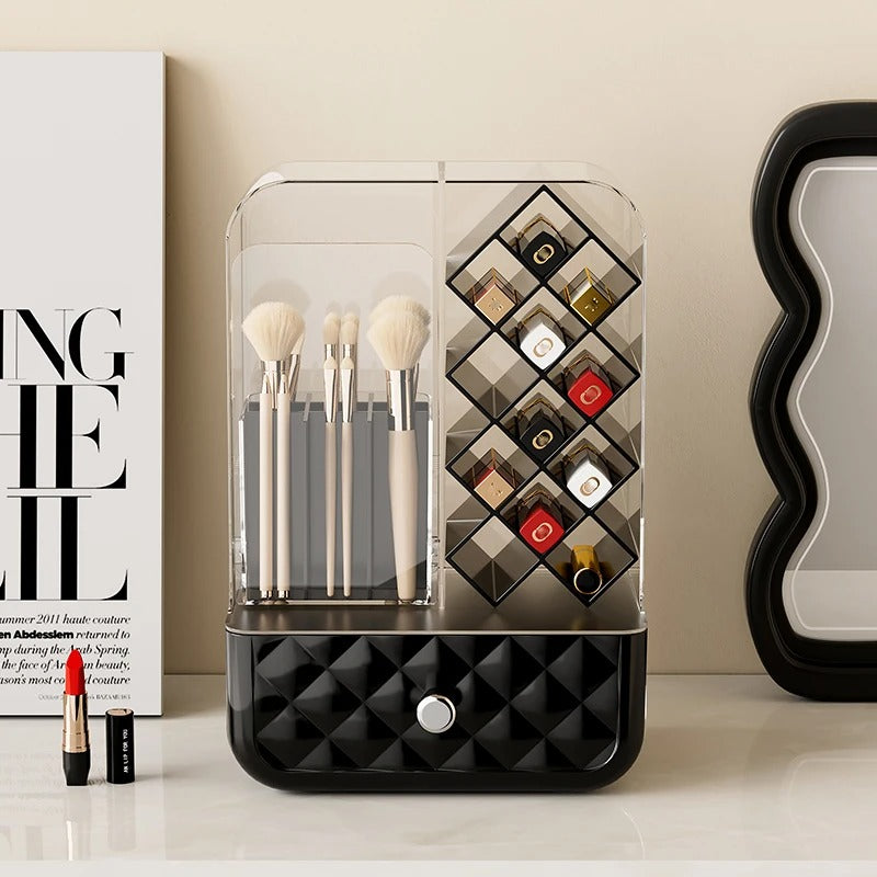 Multi-Purpose Large-Capacity Makeup Brush & Lipstick Storage Organizer (Random Color)