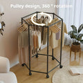 Hexagonal Rotating Clothes Hanger – Space-Saving Vertical Wardrobe Organizer