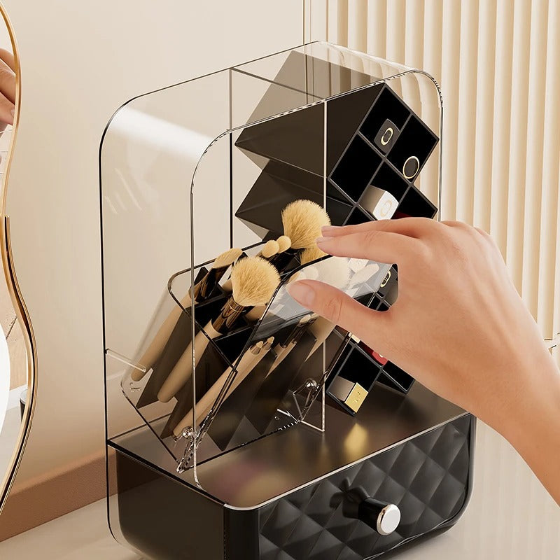 Multi-Purpose Large-Capacity Makeup Brush & Lipstick Storage Organizer (Random Color)