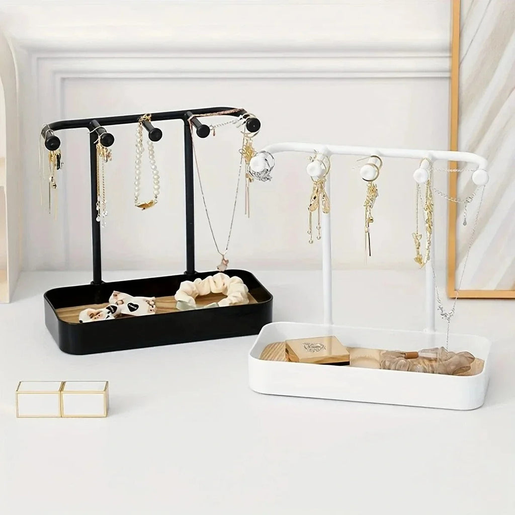 Wall-Mount Jewelry Organizer – Hanging Display for Necklaces & Earrings (Random Color)