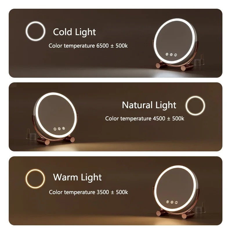 Premium LED Desktop Makeup Studio Mirror