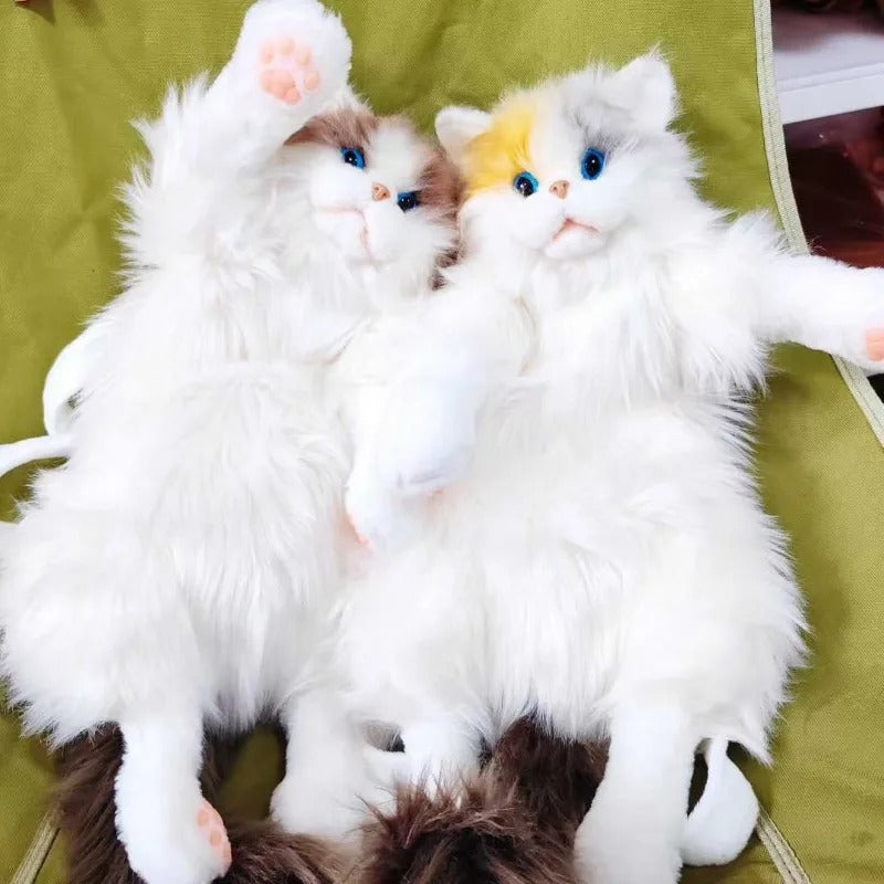 Super Realistic Plush Cat Backpack – Lifelike Stuffed Animal Travel Bag & Shoulder Caddy