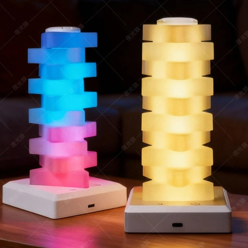Triangle Cube Atmosphere Lamp – RGB Multi-Colour Rechargeable Desk Light