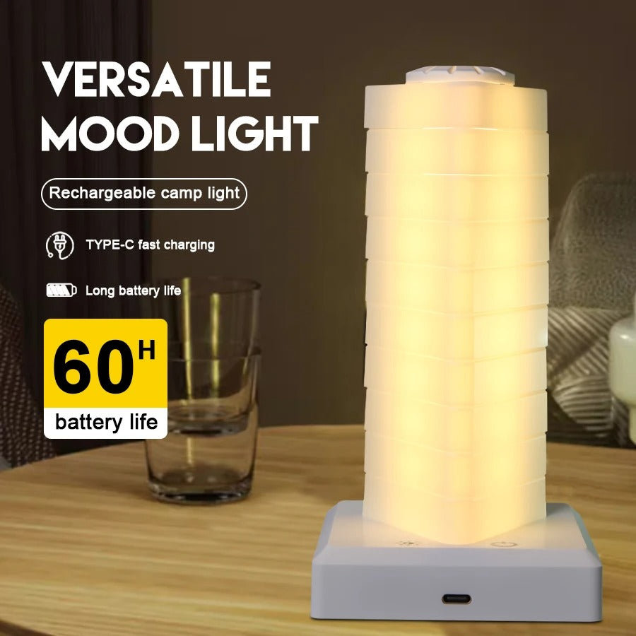 Triangle Cube Atmosphere Lamp – RGB Multi-Colour Rechargeable Desk Light
