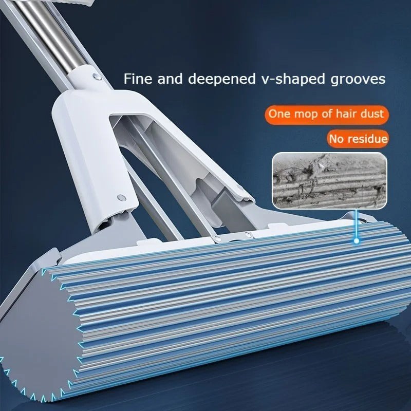 Wonder Sponge Mop – Hand-Free Squeeze & High-Absorbency