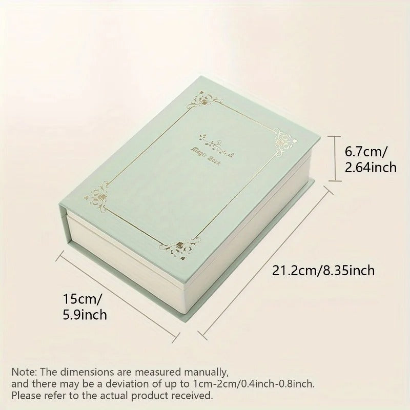 Vintage Book-Style PU Leather Jewelry Organizer