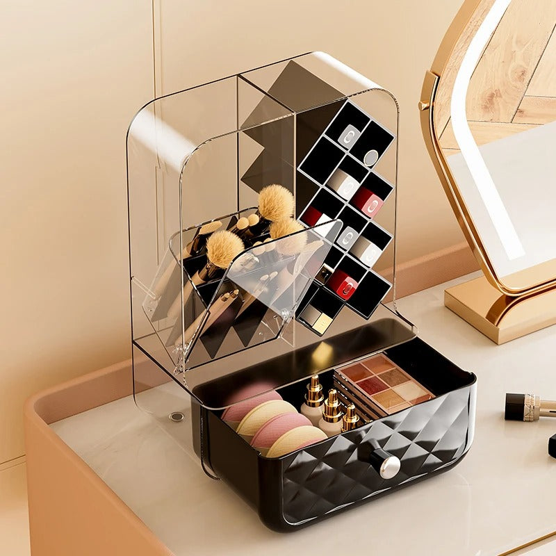 Multi-Purpose Large-Capacity Makeup Brush & Lipstick Storage Organizer (Random Color)