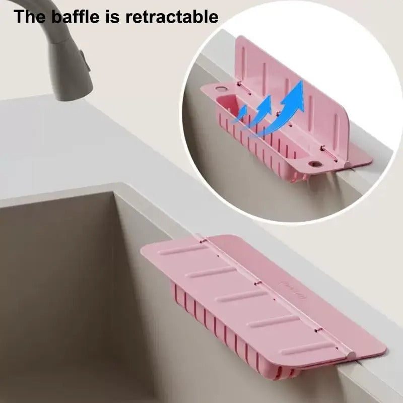 Multifunctional Sink Splash Guard with Storage Tray
