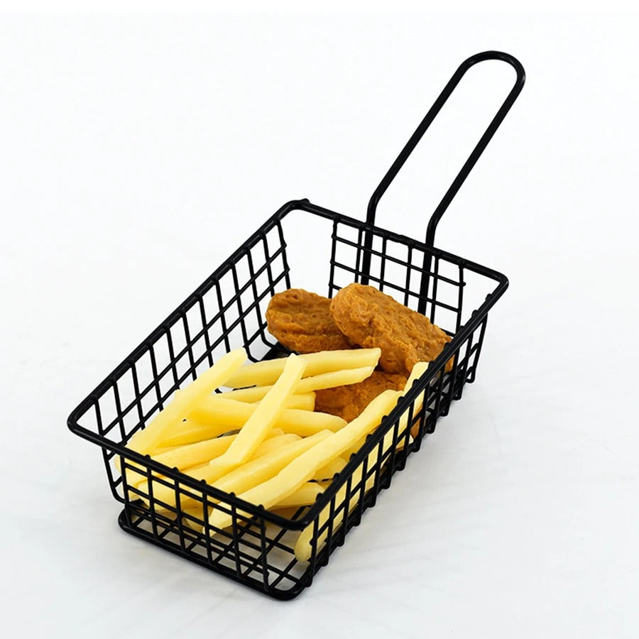 Rectangular French Fries Snack Basket – Restaurant Style Serving (Random)