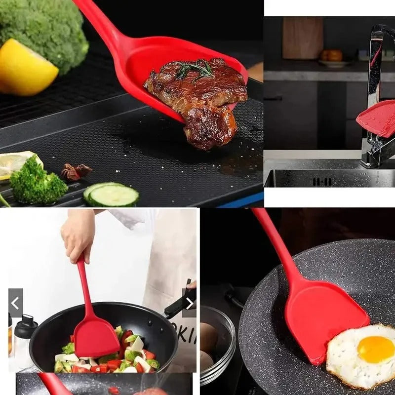 Premium Heat-Resistant Silicone Cooking Spatula – Non-Stick Kitchen Essential (Random Color)