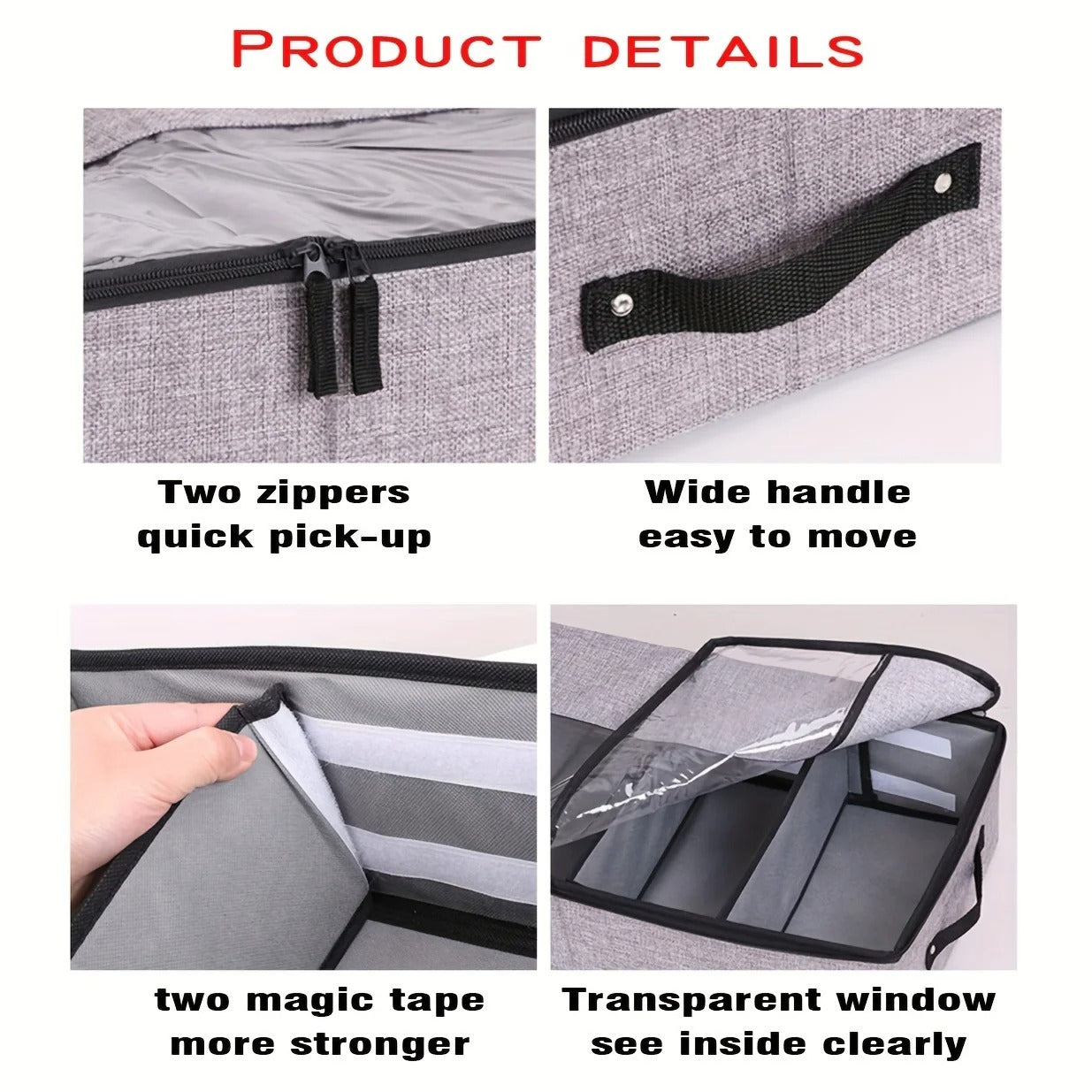 Under-Bed Shoe Organizer & Foldable Storage Box