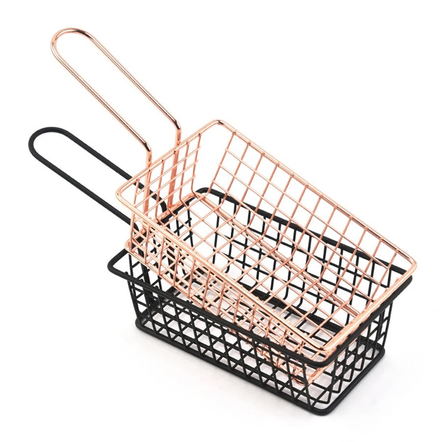 Rectangular French Fries Snack Basket – Restaurant Style Serving (Random)