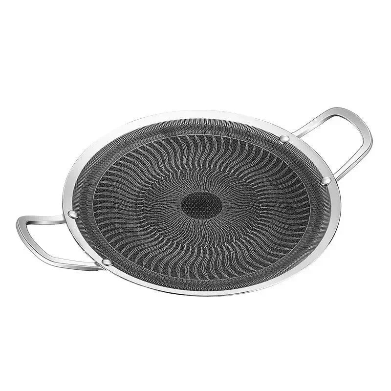 Non-Stick Korean Style BBQ Grill Pan - Portable Outdoor Griddle