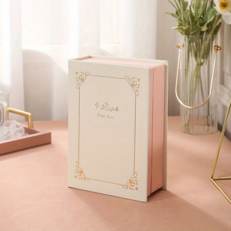 Vintage Book-Style PU Leather Jewelry Organizer
