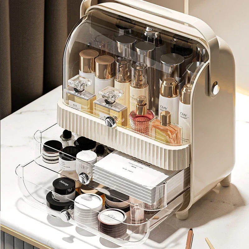 Makeup Organizer Storage with Drawers - Clear Cover