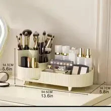 Makeup Organizer with Compartments - Cosmetic Storage Rack