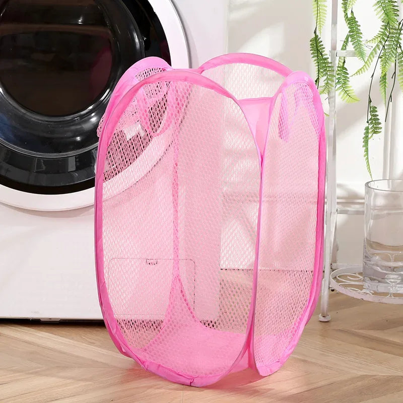 Mesh Foldable Laundry Basket – Lightweight & Portable