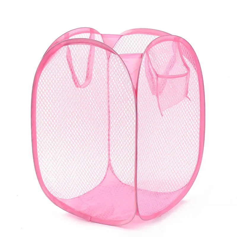 Mesh Foldable Laundry Basket – Lightweight & Portable
