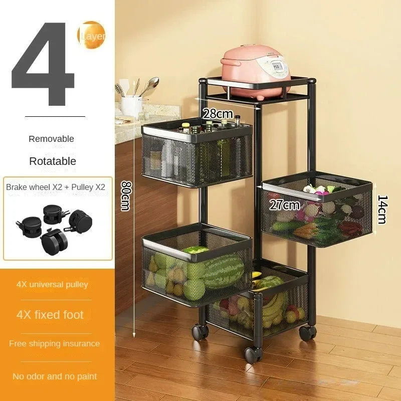 Metal Kitchen Storage Basket for Fruit and Vegetables