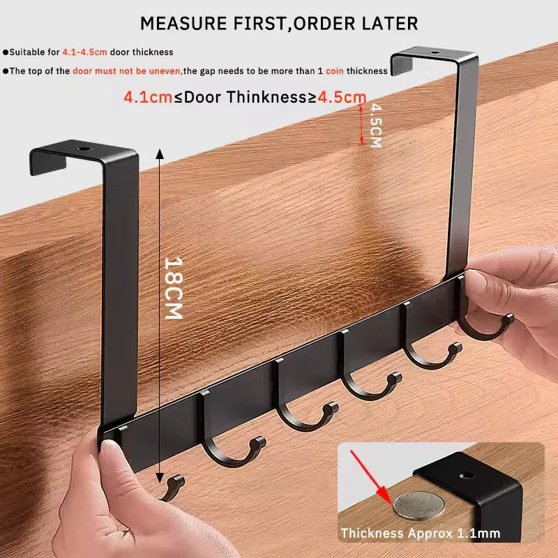 Over The Door Hanger Rack with 6 Hooks
